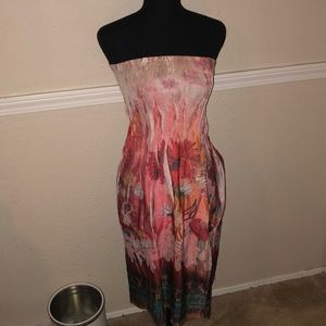 Stretchy Flower Drip Dress